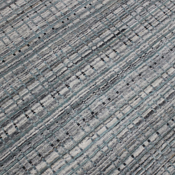 AMER Rugs Paradise PRD-2 Hand-Loomed Geometric Transitional Area Rug Gray/Blue 9' x 12'