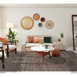 AMER Rugs Paradise PRD-5 Hand-Loomed Geometric Transitional Area Rug Brick Red 9' x 12'