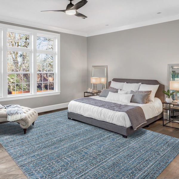 AMER Rugs Paradise PRD-6 Hand-Loomed Geometric Transitional Area Rug Blue 9' x 12'