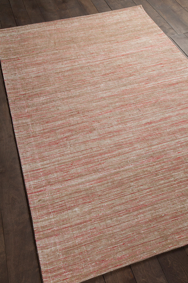 Chandra Rugs Pretor 60% Jute + 30% Wool +10%Cotton Hand-Woven Flatweave Contemporary Rug Pink/Natural 7'9 x 10'6