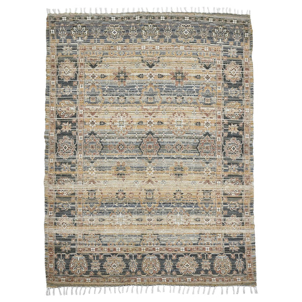 AMER Rugs Prairie PRE-1 Hand-Loomed Oriental Transitional Area Rug Blue/Green 3'6" x 5'6"