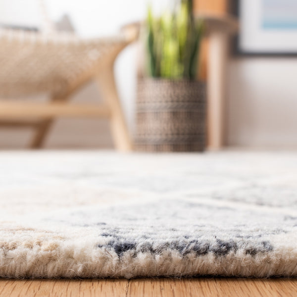 Precious 215 Hand Tufted 80% Wool, 20% Cotton Contemporary Rug Blue / Beige 80% Wool, 20% Cotton PRE215M-5