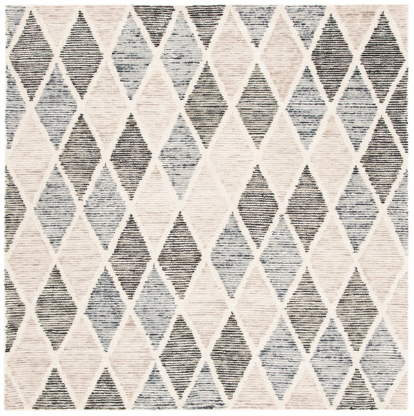 Precious 215 Hand Tufted 80% Wool, 20% Cotton Contemporary Rug Blue / Beige 80% Wool, 20% Cotton PRE215M-6SQ