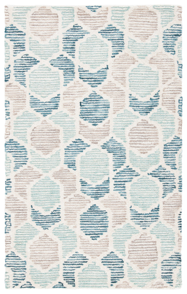 Precious 217 Hand Tufted 80% Wool, 20% Cotton Contemporary Rug Turquoise 80% Wool, 20% Cotton PRE217K-3