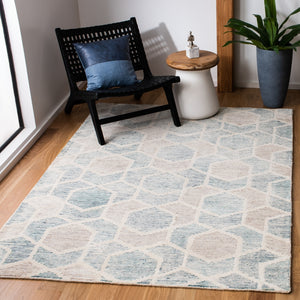 Precious 217 Hand Tufted 80% Wool, 20% Cotton Contemporary Rug Turquoise 80% Wool, 20% Cotton PRE217K-5