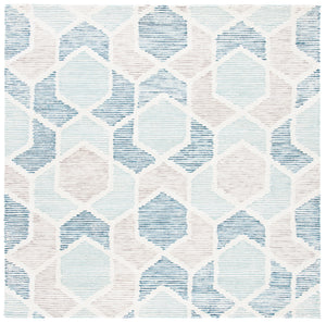 Precious 217 Hand Tufted 80% Wool, 20% Cotton Contemporary Rug Turquoise 80% Wool, 20% Cotton PRE217K-6SQ