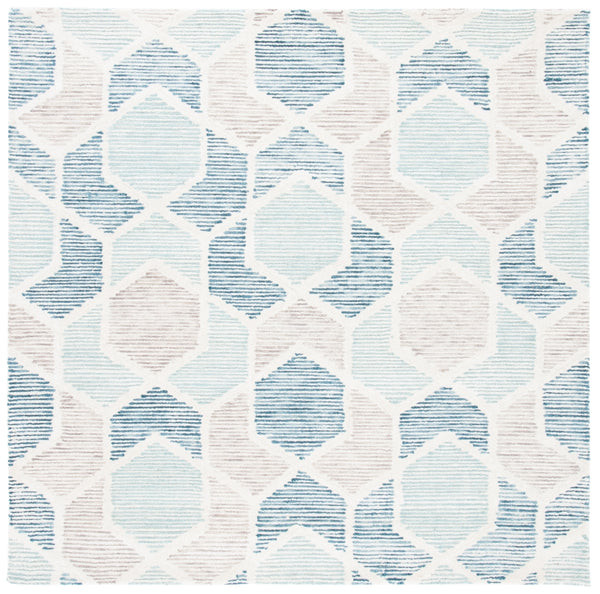 Precious 217 Hand Tufted 80% Wool, 20% Cotton Contemporary Rug Turquoise 80% Wool, 20% Cotton PRE217K-6SQ