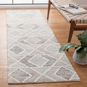 Precious 219 Hand Tufted 80% Wool, 20% Cotton Contemporary Rug Blue / Beige 80% Wool, 20% Cotton PRE219M-28
