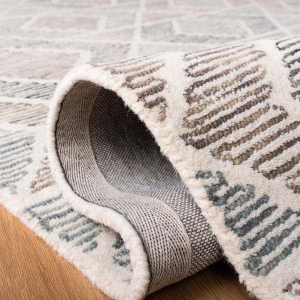 Precious 219 Hand Tufted 80% Wool, 20% Cotton Contemporary Rug Blue / Beige 80% Wool, 20% Cotton PRE219M-5