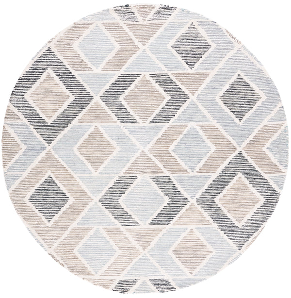 Precious 219 Hand Tufted 80% Wool, 20% Cotton Contemporary Rug Blue / Beige 80% Wool, 20% Cotton PRE219M-6R