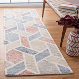 Precious 221 Hand Tufted 80% Wool, 20% Cotton Contemporary Rug Blue / Rust 80% Wool, 20% Cotton PRE221M-28