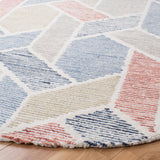 Precious 221 Hand Tufted 80% Wool, 20% Cotton Contemporary Rug Blue / Rust 80% Wool, 20% Cotton PRE221M-6R