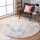 Precious 221 Hand Tufted 80% Wool, 20% Cotton Contemporary Rug Blue / Rust 80% Wool, 20% Cotton PRE221M-6R