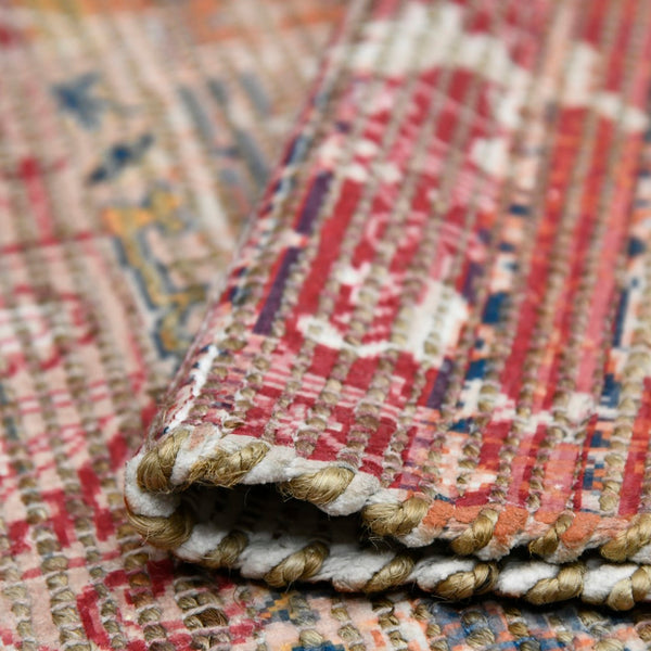 AMER Rugs Prairie PRE-3 Hand-Loomed Oriental Transitional Area Rug Pink/Blue 3'6" x 5'6"