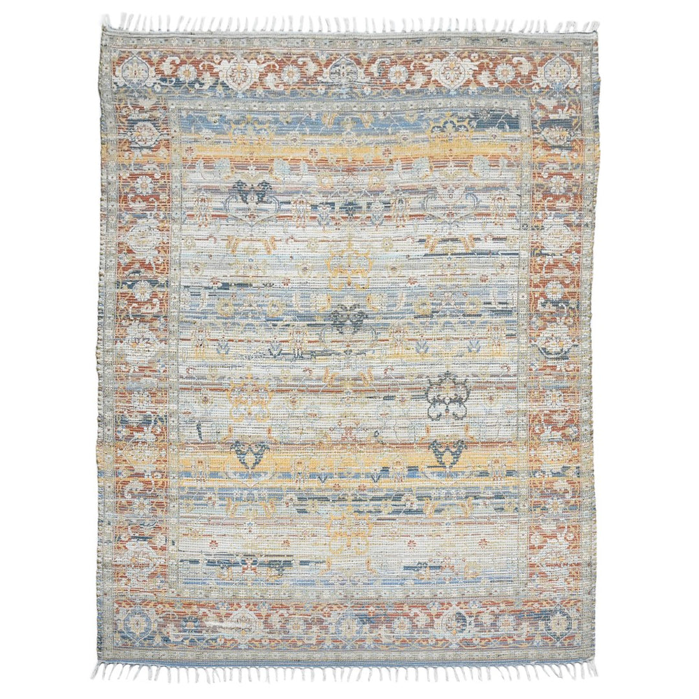 AMER Rugs Prairie PRE-4 Hand-Loomed Oriental Transitional Area Rug Blue/Red 3'6" x 5'6"