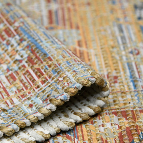 AMER Rugs Prairie PRE-4 Hand-Loomed Oriental Transitional Area Rug Blue/Red 3'6" x 5'6"