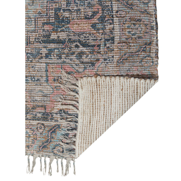 AMER Rugs Prairie PRE-5 Hand-Loomed Oriental Transitional Area Rug Blue/Pink 3'6" x 5'6"