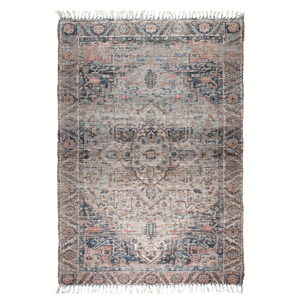 AMER Rugs Prairie PRE-5 Hand-Loomed Oriental Transitional Area Rug Blue/Pink 3'6" x 5'6"