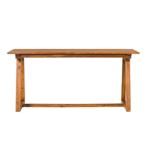 Walker Edison Prenton Modern/Contemporary Modern Slat Back Wood 70" Dining Table PREO1MBR