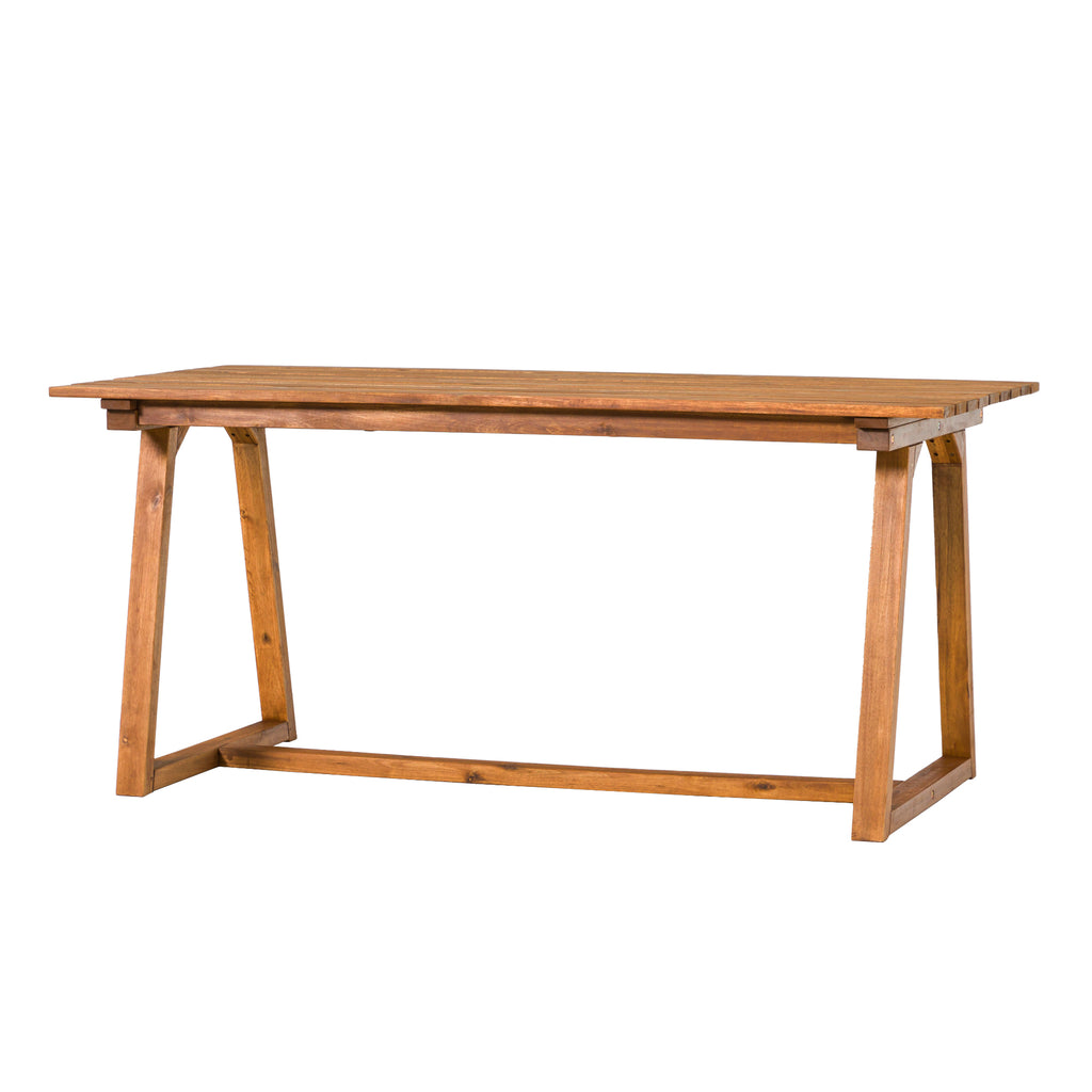 Walker Edison Prenton Modern/Contemporary Modern Slat Back Wood 70" Dining Table PREO1MBR