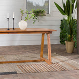 Walker Edison Prenton Modern/Contemporary Modern Slat Back Wood 70" Dining Table PREO1MBR