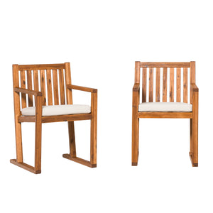 Walker Edison Prenton Modern/Contemporary Modern Slat Back Wood Dining Chairs (Set of 2) PREO9LBRB