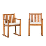 Prenton Modern/Contemporary Modern Slat Back Wood Dining Chairs (Set of 2)