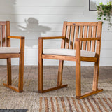 Walker Edison Prenton Modern/Contemporary Modern Slat Back Wood Dining Chairs (Set of 2) PREO9LBRB