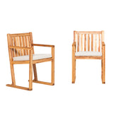 Walker Edison Prenton Modern/Contemporary Modern Slat Back Wood Dining Chairs (Set of 2) PREO9LNLB