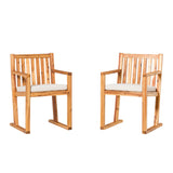 Walker Edison Prenton Modern/Contemporary Modern Slat Back Wood Dining Chairs (Set of 2) PREO9LNLB