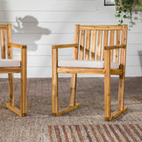 Walker Edison Prenton Modern/Contemporary Modern Slat Back Wood Dining Chairs (Set of 2) PREO9LNLB