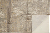 Frida Distressed Abstract Watercolor Rug, Latte Tan/Gray, 9ft x 12ft Area Rug