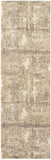 Frida Distressed Abstract Watercolor Rug, Latte Tan/Gray, 2ft-6in x 8ft, Runner