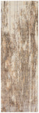 Frida Distressed Abstract Prismatic Rug, Ivory/Warm Brown, 2ft-6in x 8ft, Runner