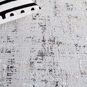 Safavieh Parker 100  Power Loomed Rug Light Grey / Black PRK100G-9