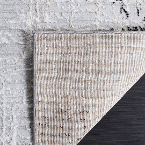 Safavieh Parker 100  Power Loomed Rug Light Grey / Black PRK100G-9