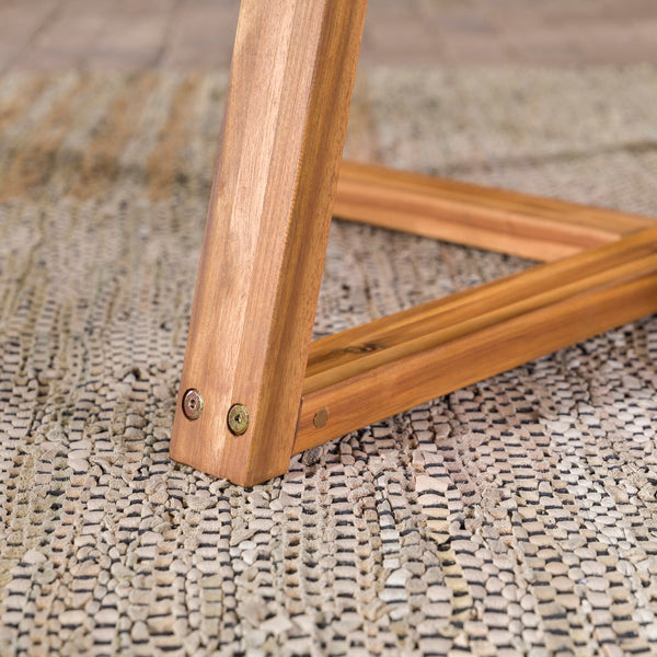 Walker Edison Prenton Modern/Contemporary Modern Slat Back Wood Round Dining Table PROD39DTBR