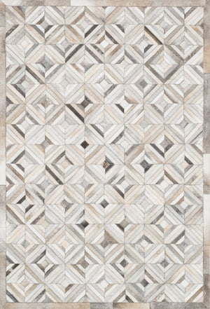 Loloi Promenade PO-01 100% Cowhide Hand Stitched Contemporary Rug PROMPO-01IVGY93D0