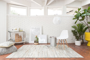 Loloi Promenade PO-03 100% Cowhide Hand Stitched Contemporary Rug PROMPO-03IV0093D0