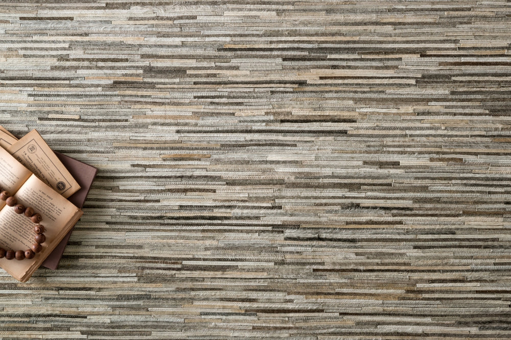 Loloi Promenade PO-06 100% Cowhide Hand Stitched Contemporary Rug PROMPO-06SI0093D0