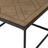 Walker Edison Parquet Modern/Contemporary 25" Square Coffee Table with Parquet Top PRQL1KSPQ