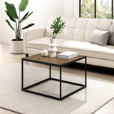 Walker Edison Parquet Modern/Contemporary 25" Square Coffee Table with Parquet Top PRQL1KSPQ