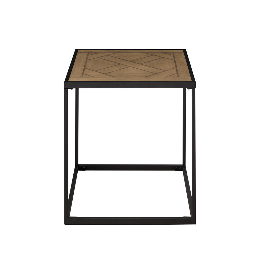Walker Edison Parquet Modern/Contemporary 20" Square Side Table with Parquet Top PRQL8KPQ