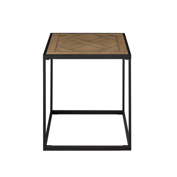 Walker Edison Parquet Modern/Contemporary 20" Square Side Table with Parquet Top PRQL8KPQ