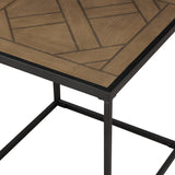 Walker Edison Parquet Modern/Contemporary 20" Square Side Table with Parquet Top PRQL8KPQ