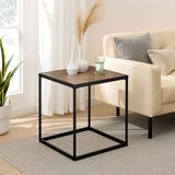 Walker Edison Parquet Modern/Contemporary 20" Square Side Table with Parquet Top PRQL8KPQ