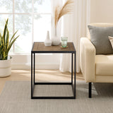 Walker Edison Parquet Modern/Contemporary 20" Square Side Table with Parquet Top PRQL8KPQ