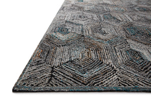 Loloi Prescott PRE-02 Polyester, Wool, Viscose, Cotton, Other Hooked Contemporary Rug PRSCPRE-02MV00B6F0