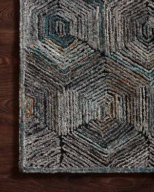 Loloi Prescott PRE-02 Polyester, Wool, Viscose, Cotton, Other Hooked Contemporary Rug PRSCPRE-02MV00B6F0