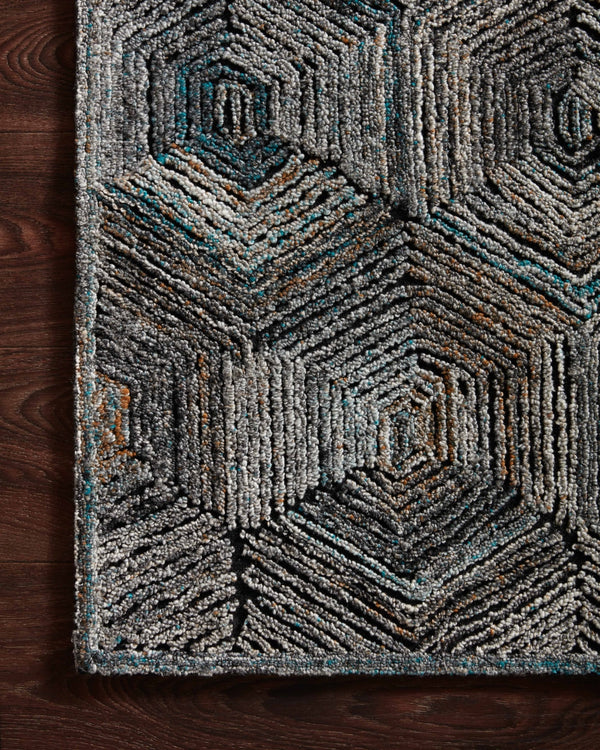 Loloi Prescott PRE-02 Polyester, Wool, Viscose, Cotton, Other Hooked Contemporary Rug PRSCPRE-02MV00B6F0